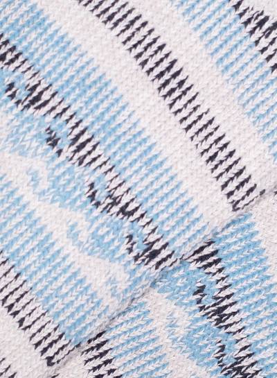 Nigel Cabourn Kinari Tokyo Natural Symbol Pattern Crew Sock in Blue outlook