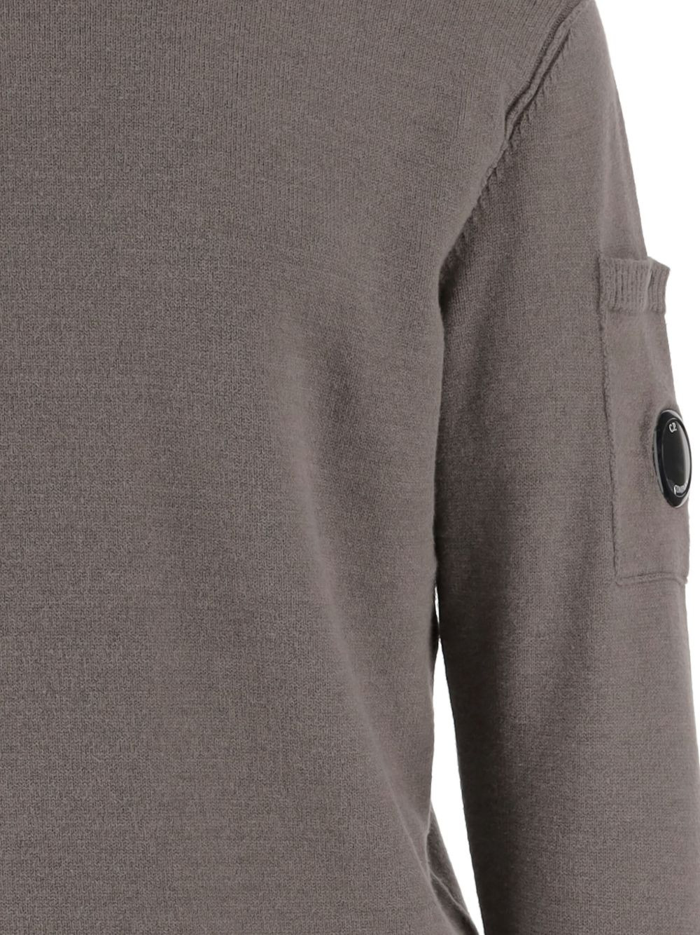 crew neck lens pocket sweater - 4