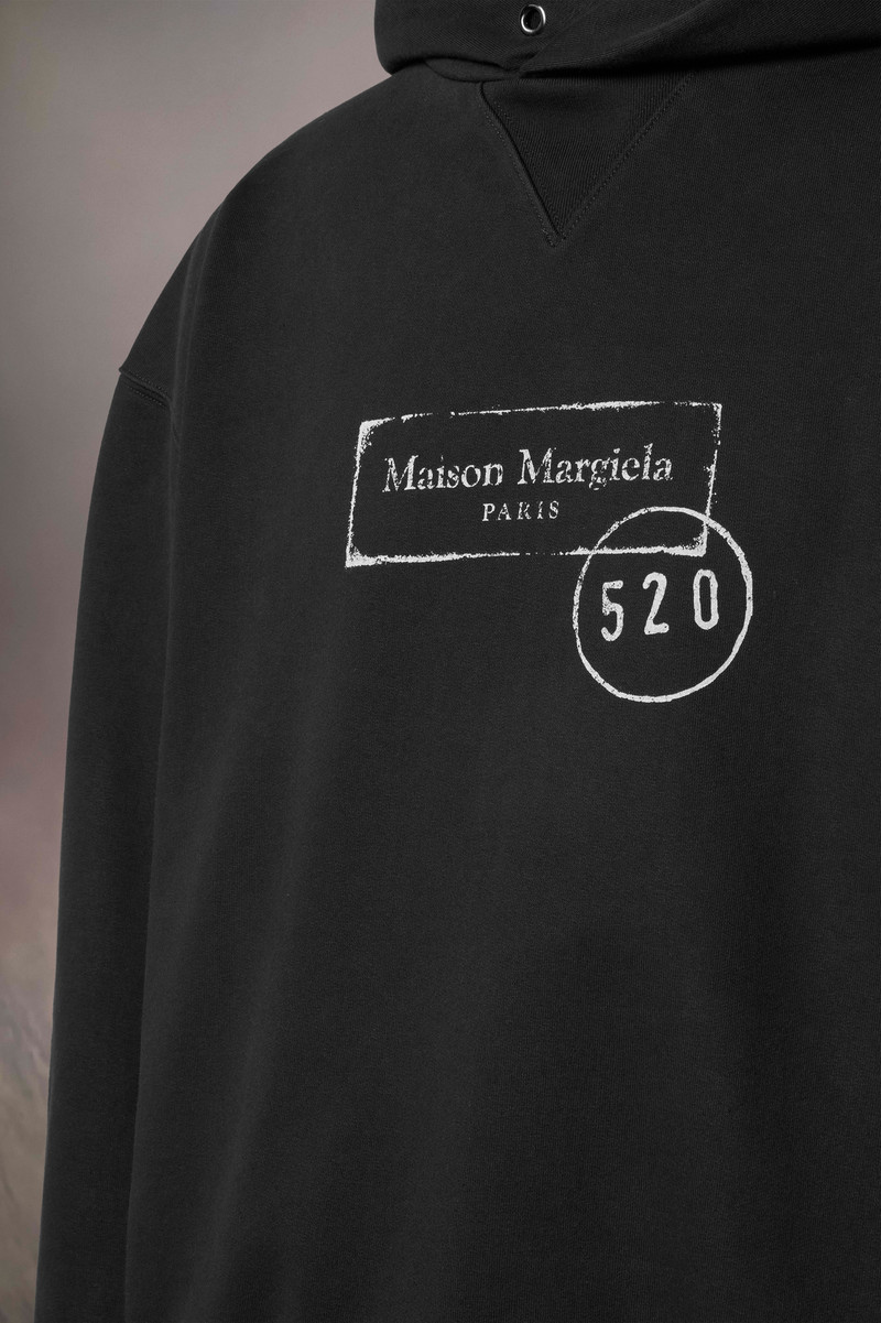 520 Stamp Print Hooded Sweatshirt 3