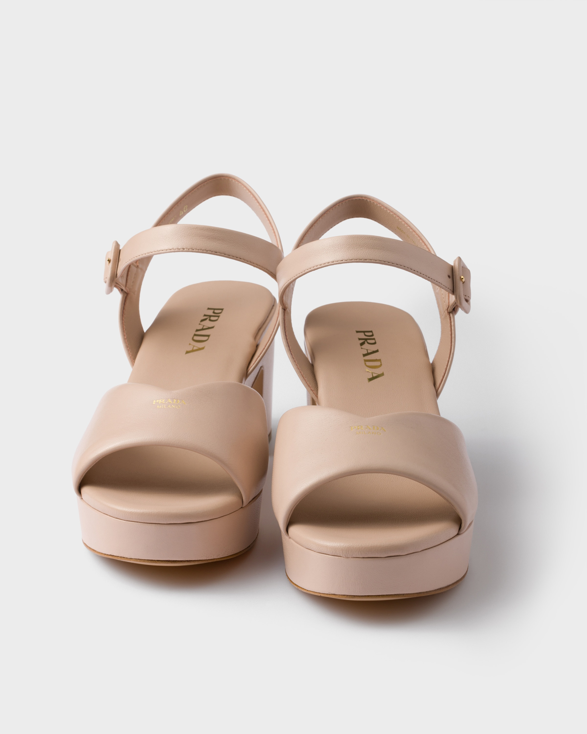 Padded nappa leather sandals - 5