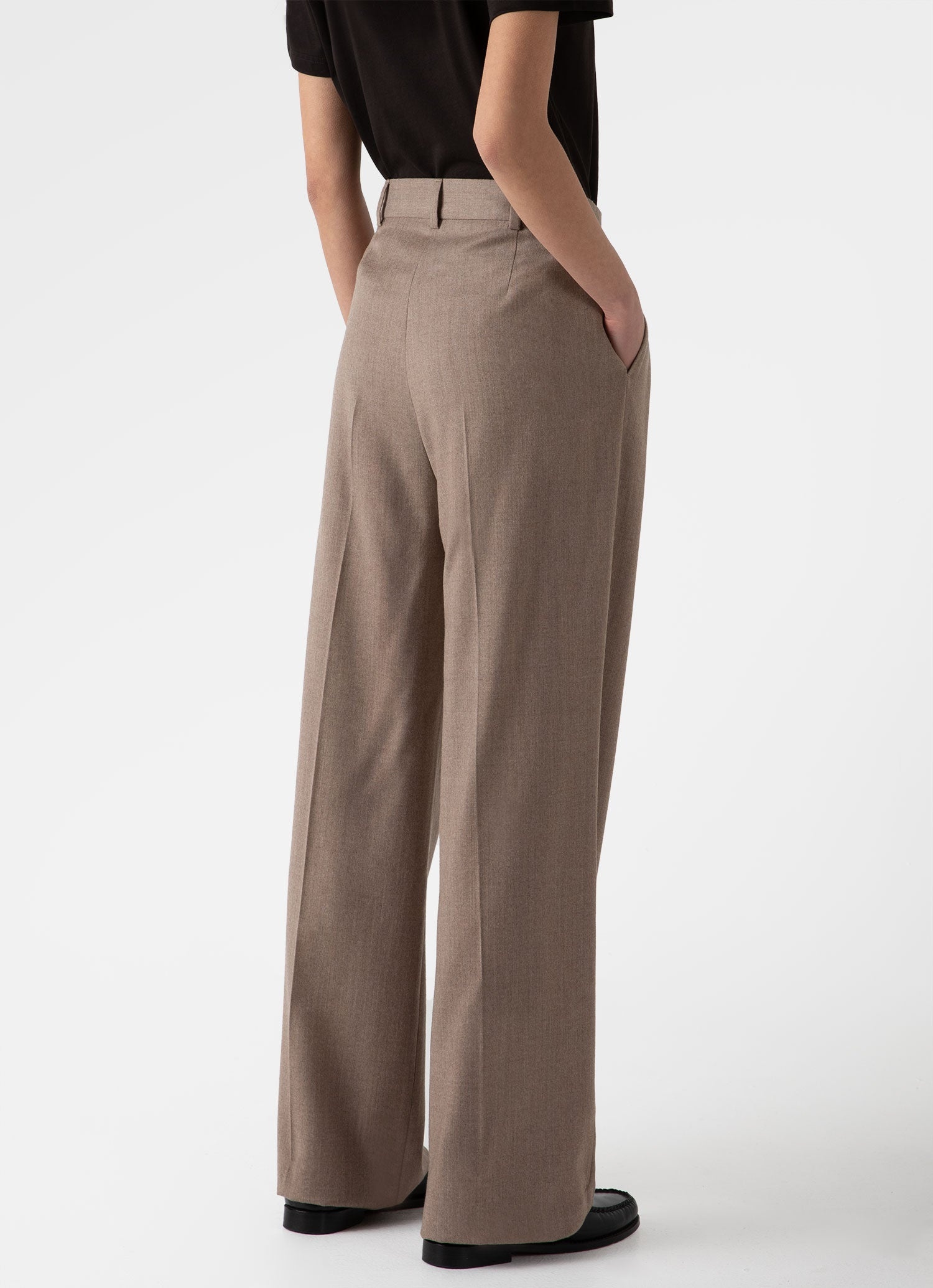 Pleated Wool Flannel Trouser - 4