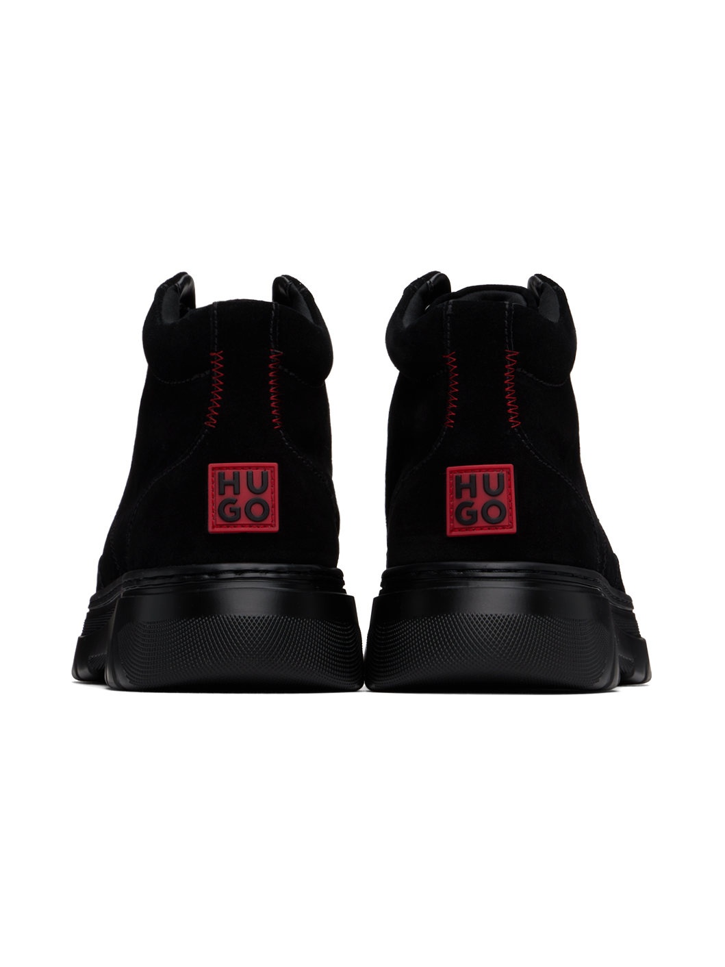 Black Stacked Logo Boots - 2