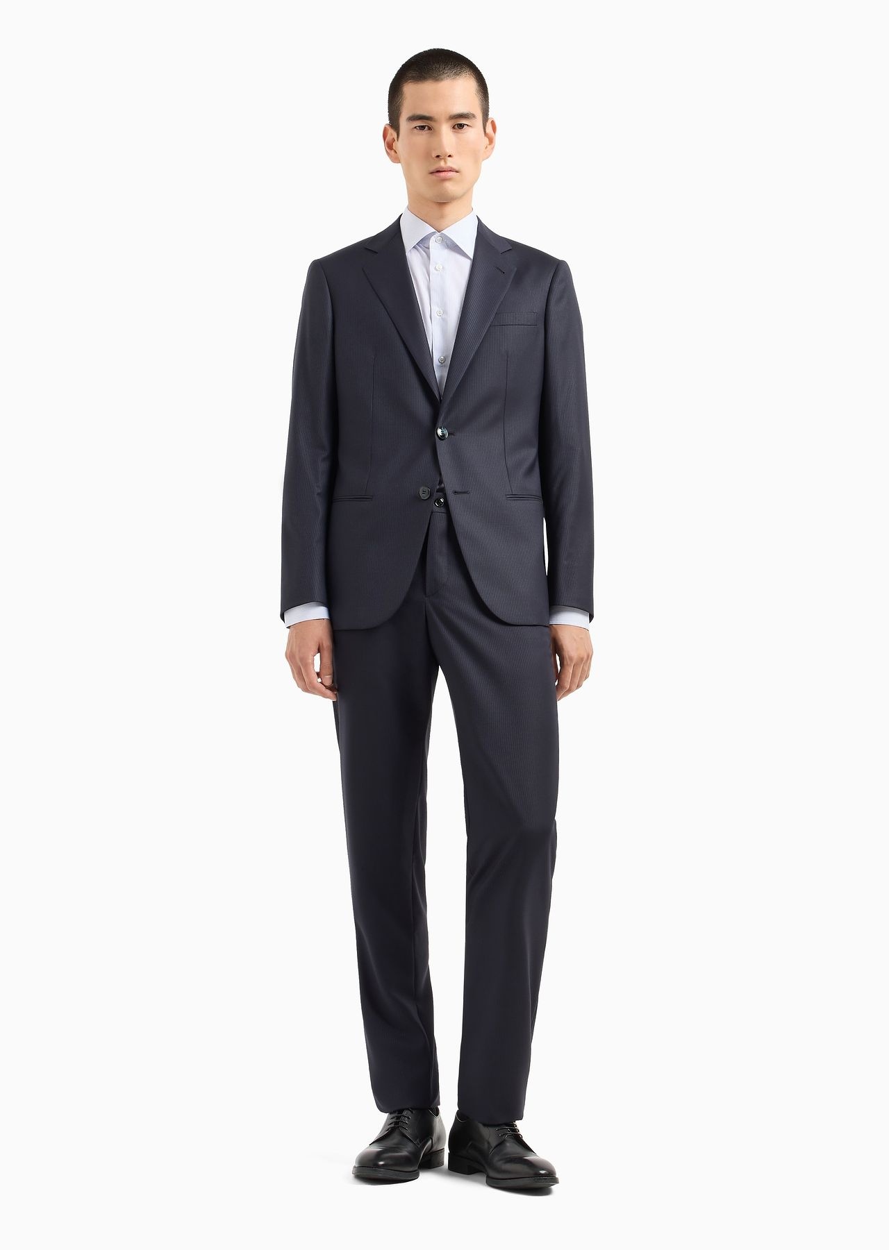 Soho line single-breasted suit in a virgin wool canneté-effect jacquard weave - 2