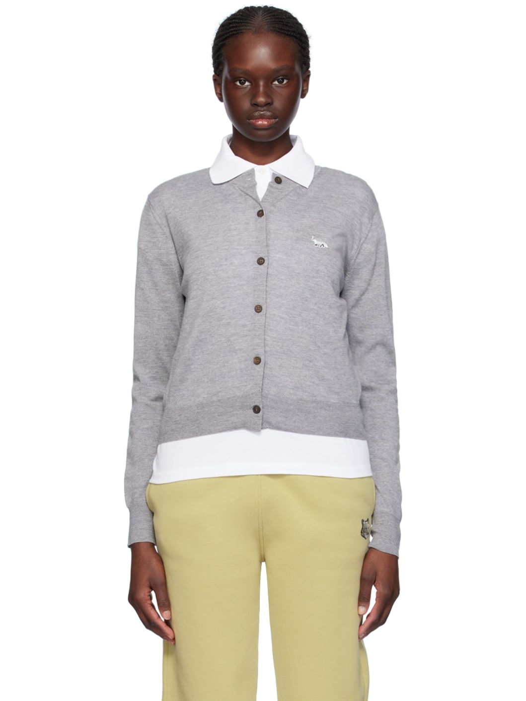 Gray Baby Fox Cardigan - 1