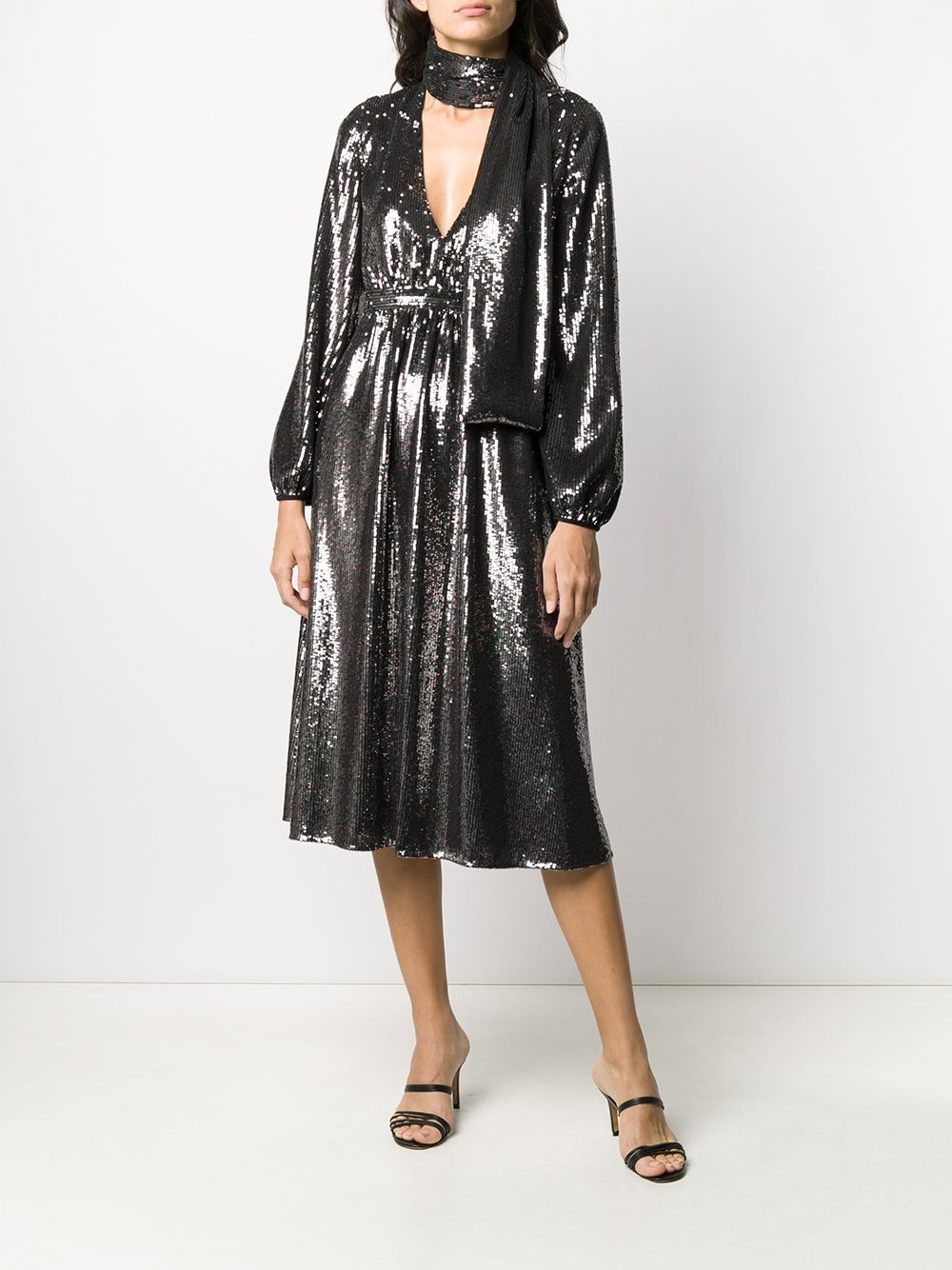 sequin detail midi dress - 6