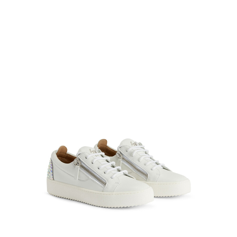 Giuseppe Zanotti Gail Rhinestone-Embellished Leather Sneakers - 2