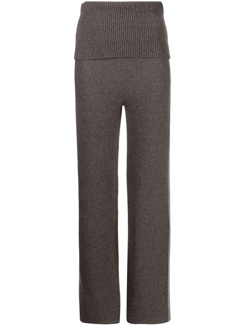 Languid straight leg knitted trousers - 1