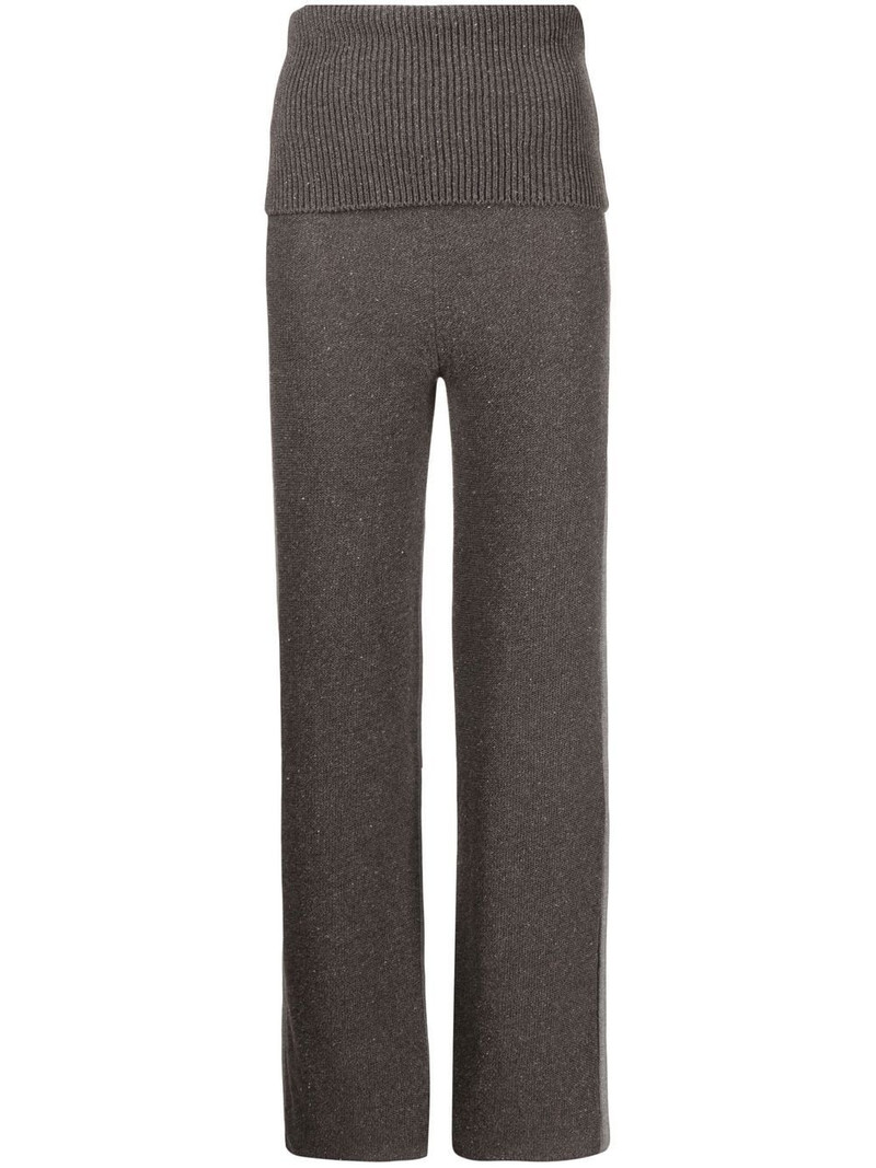 Languid straight leg knitted trousers 1