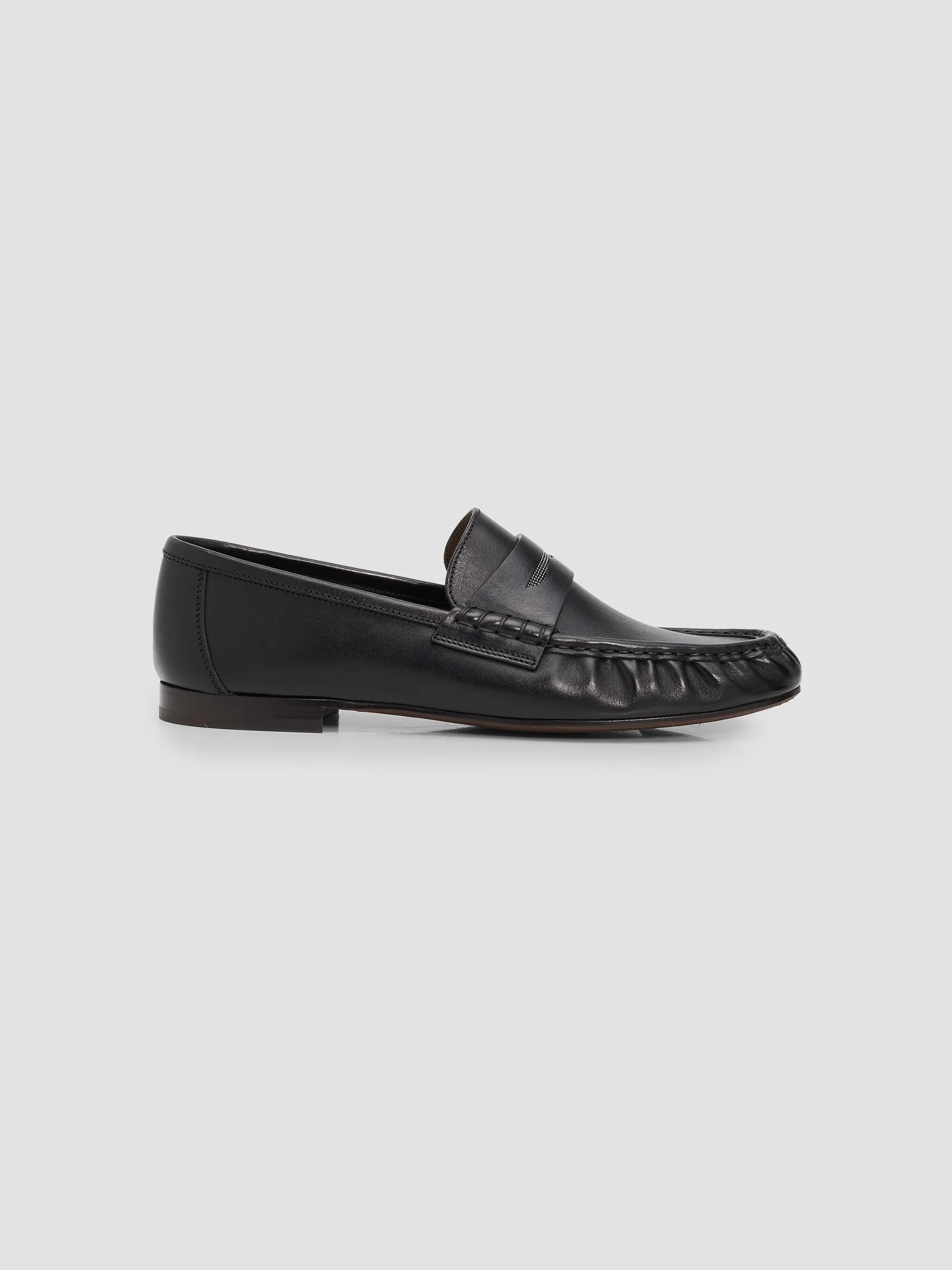 Women's Monili Leather Penny Loafers - Black - 1