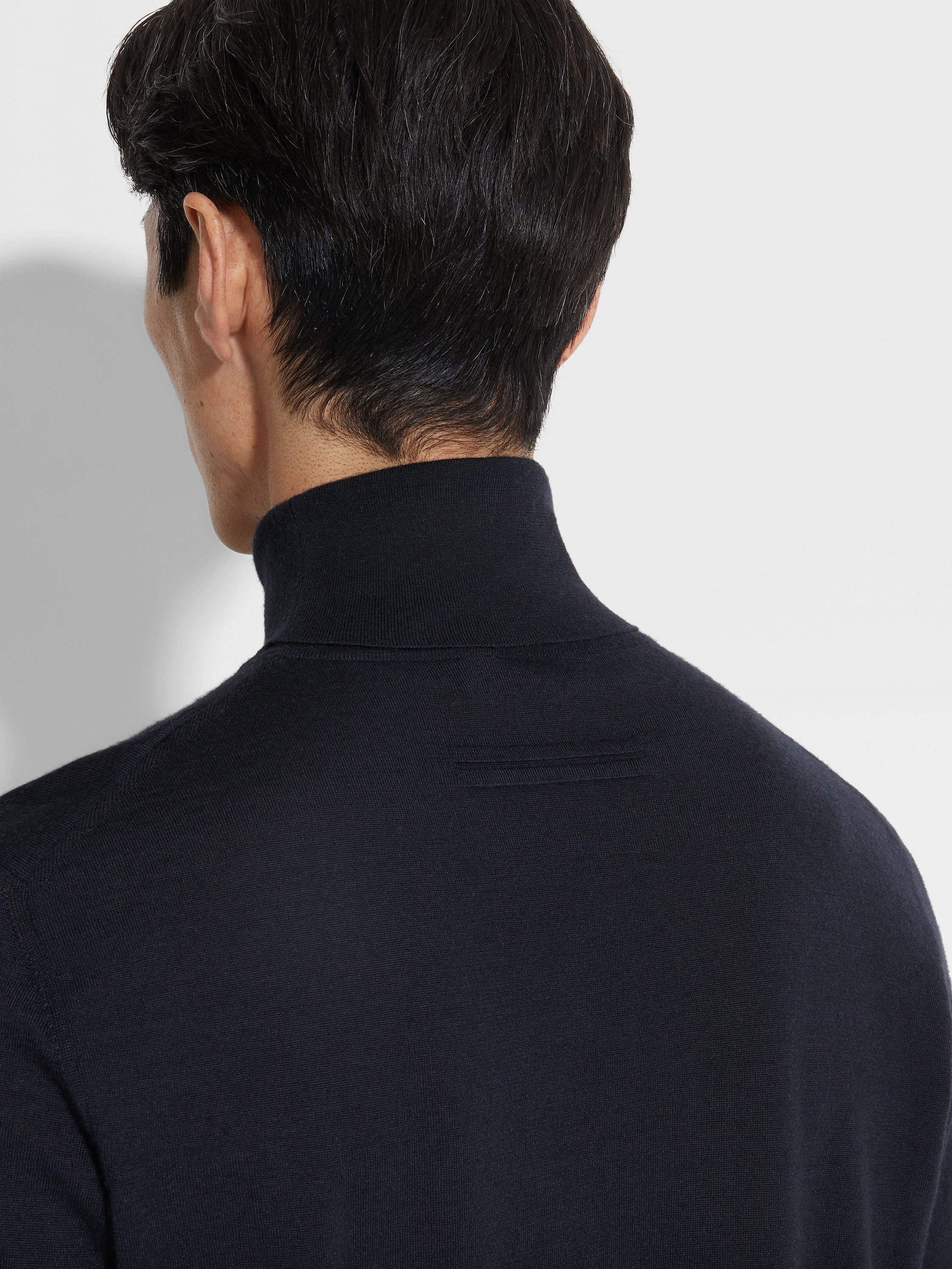 NAVY BLUE CASHSETA TURTLENECK - 2