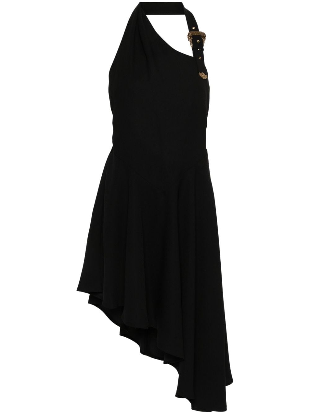 logo-buckle crepe dress - 1