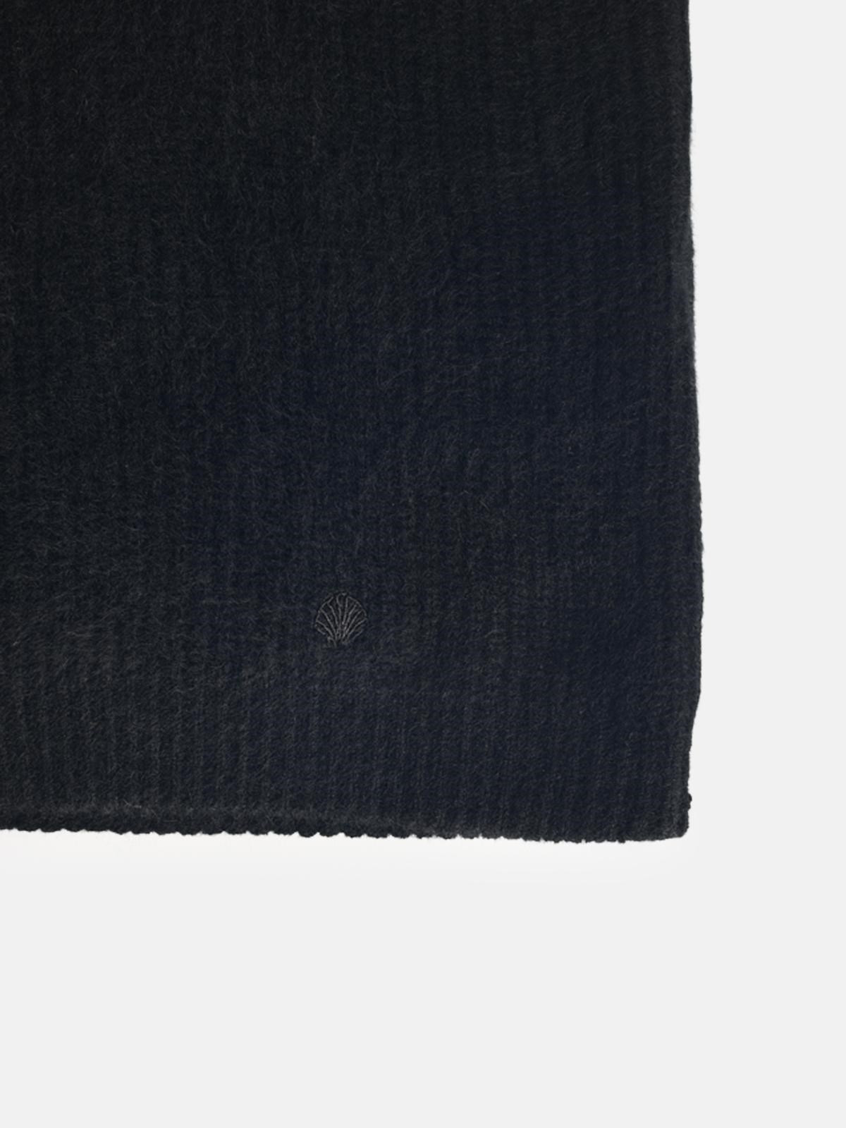 'EMRY' BLACK CASHMERE SNOOD SCARF - 3