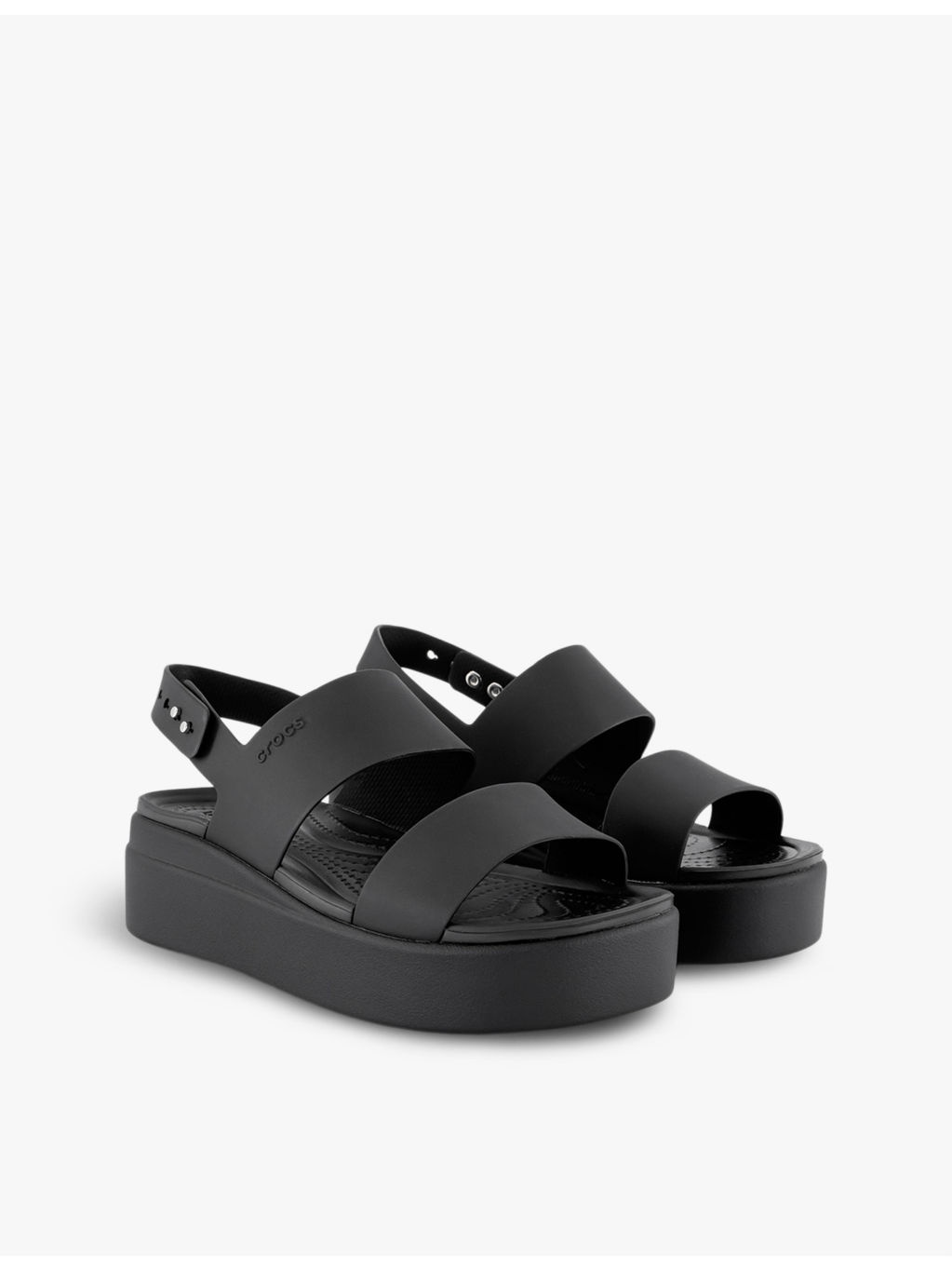Brooklyn double-strap low-wedge rubber sandals - 3