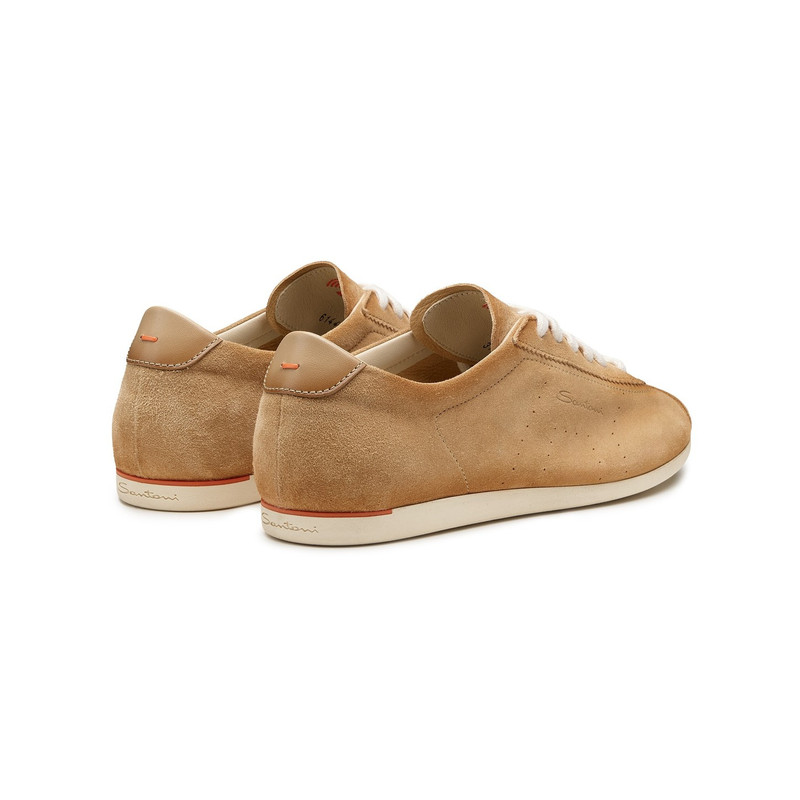Women's beige suede sneaker 4