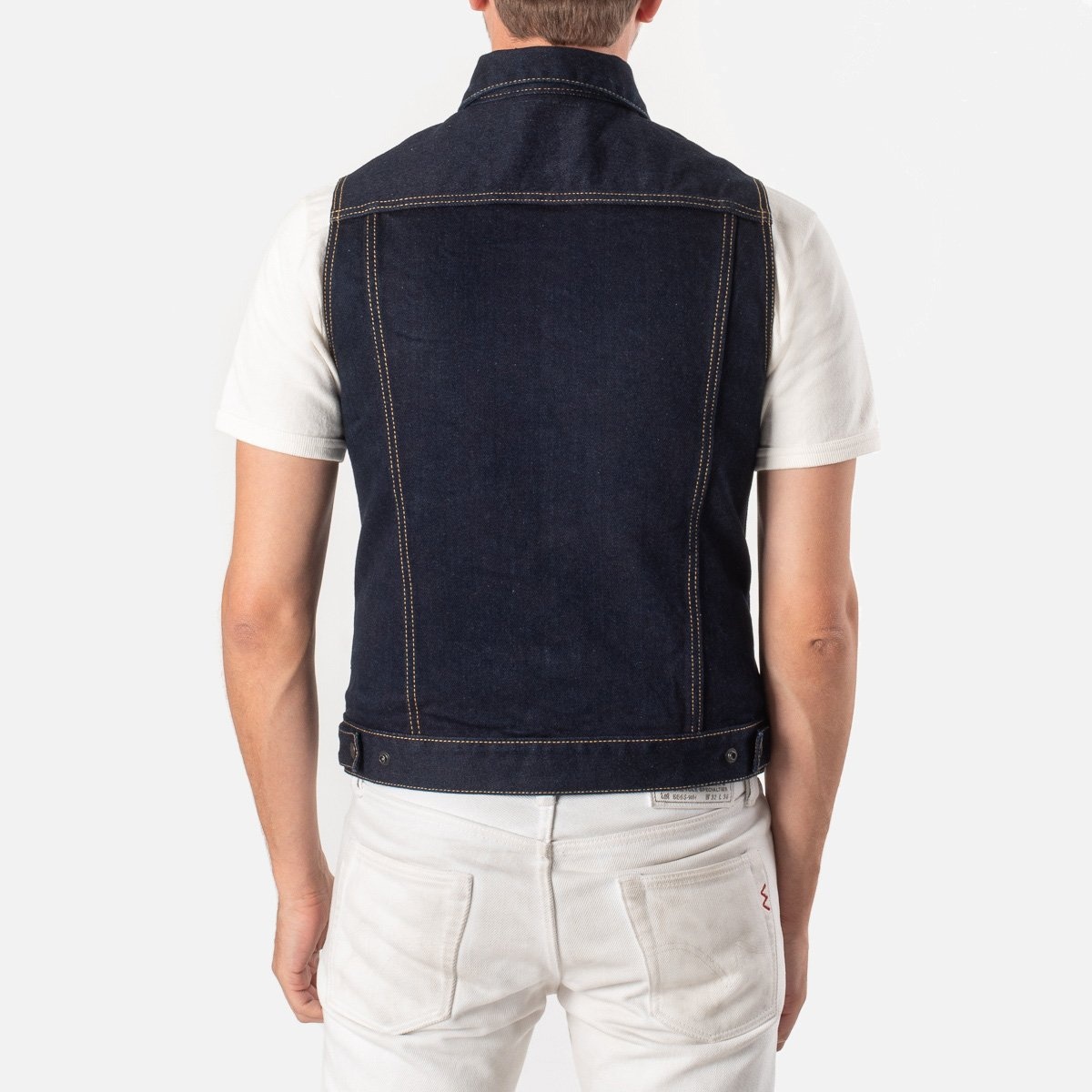 IGW-201D Ignition Works 19oz Stretch Denim Tracker Vest - Indigo - 3