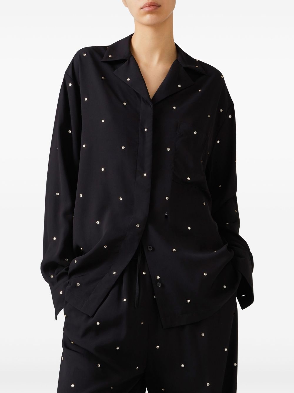 crystal-embellished shirt - 5