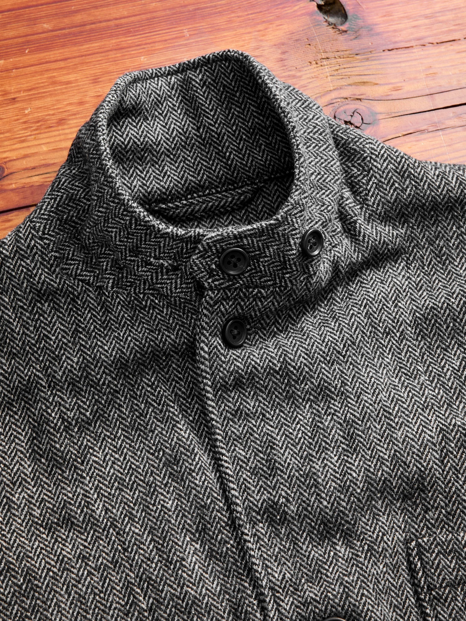 Wool Herringbone Loiter Jacket in Grey - 9