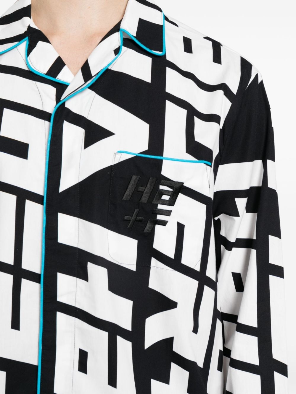 MONOGRAM-PRINT COTTON SHIRT - 5