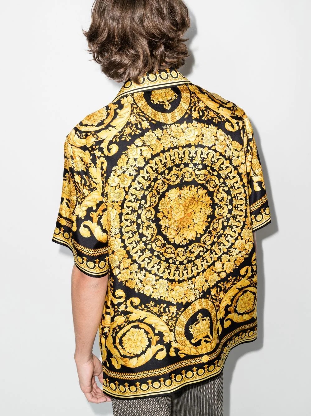 Barocco print silk shirt - 3