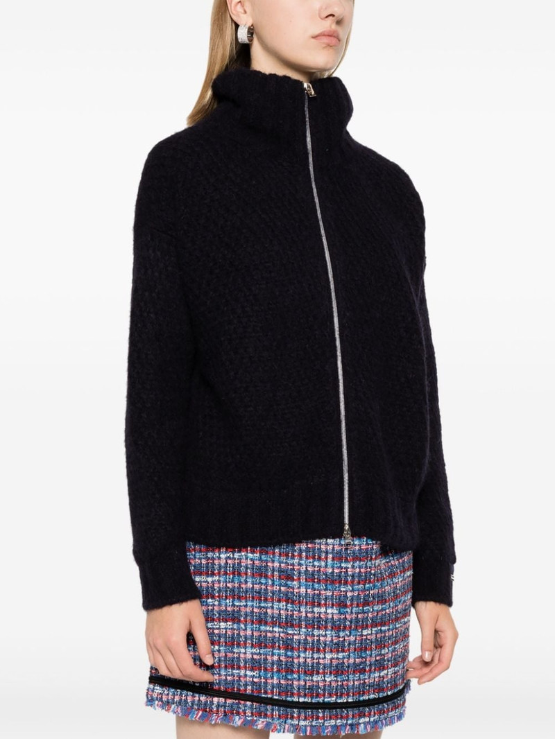 zip-up brushed cardigan 3