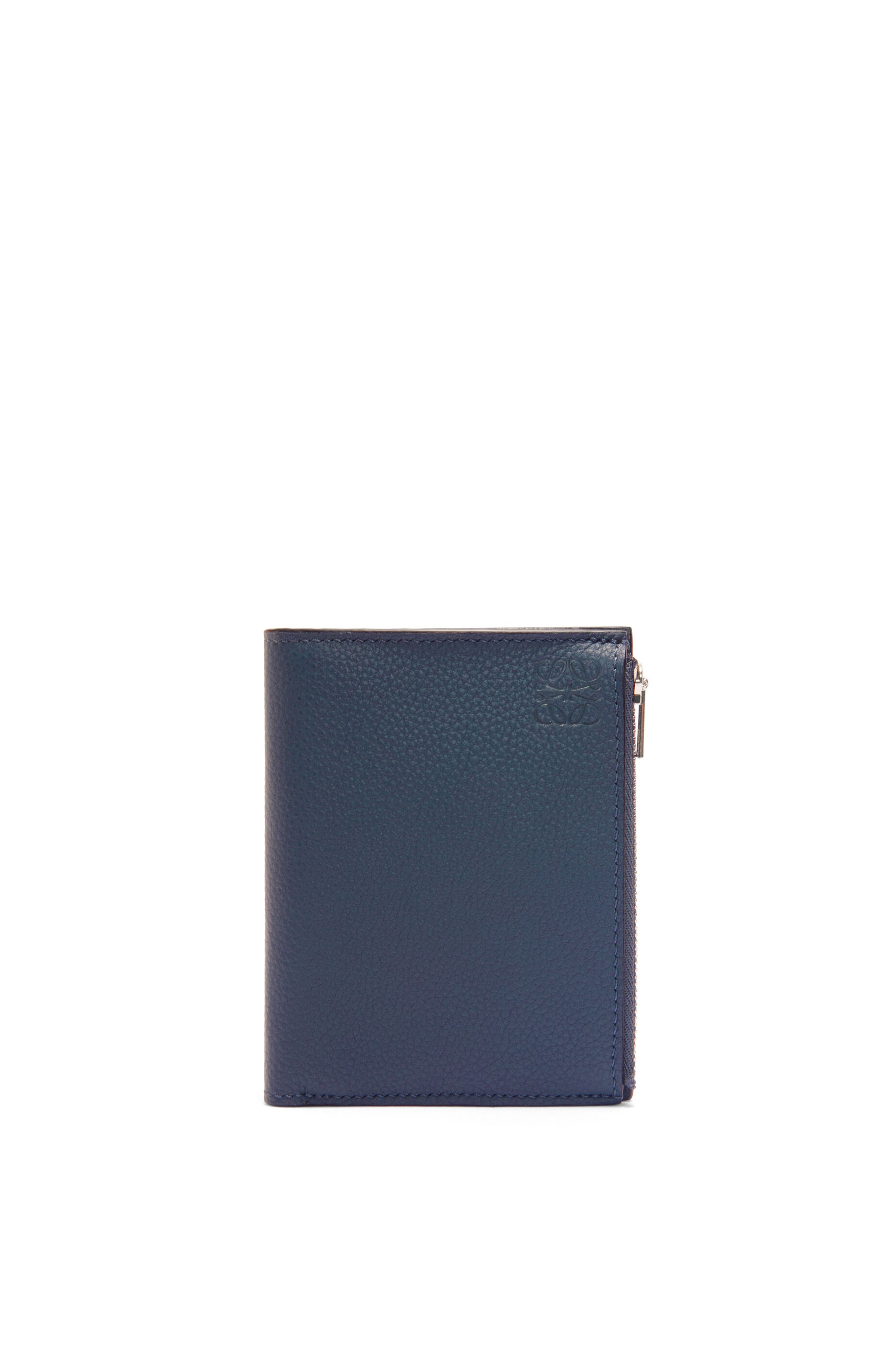 Slim compact wallet in soft grained calfskin - 1