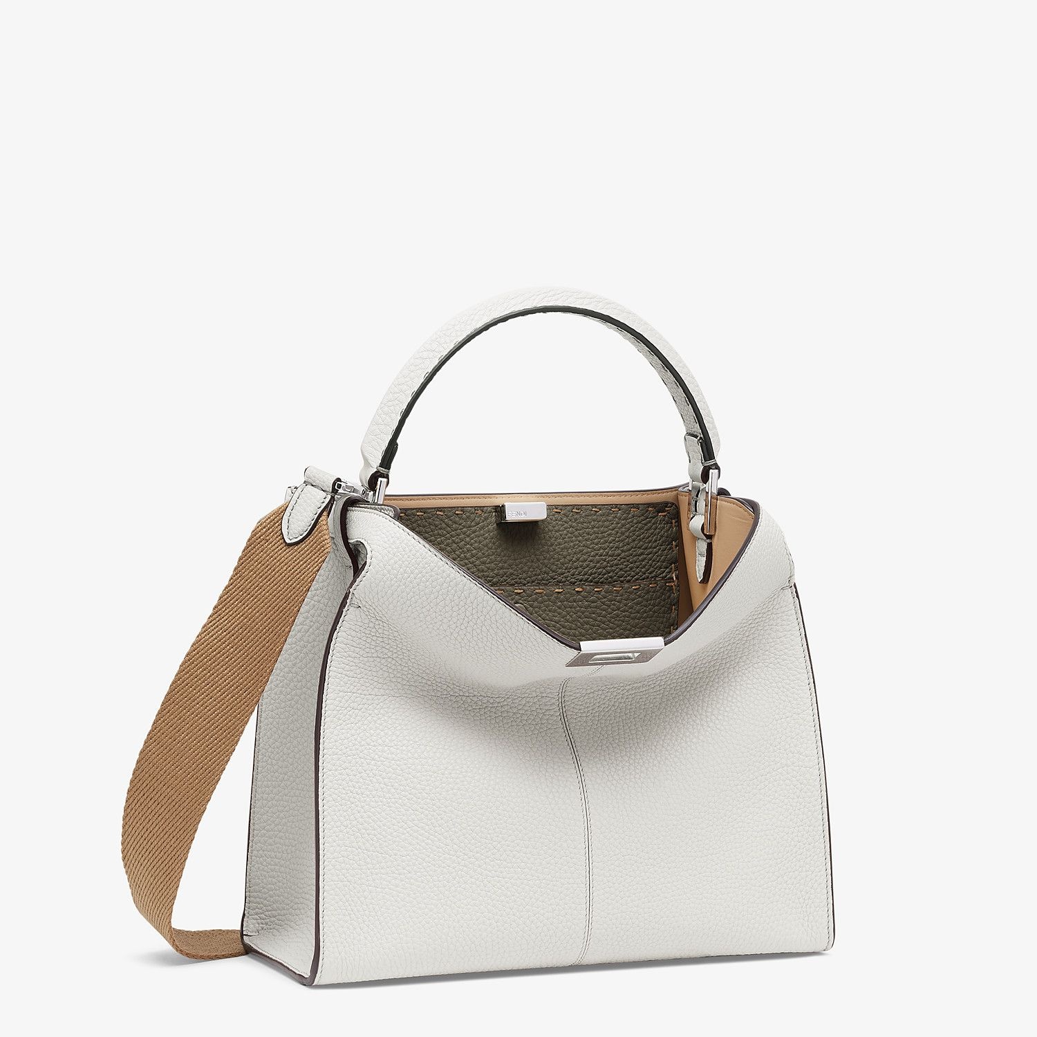 Light gray Cuoio Romano leather bag - 4