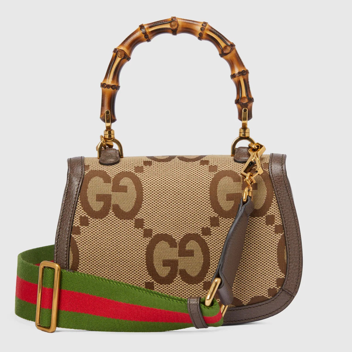 Gucci Bamboo 1947 jumbo GG small top handle bag - 3