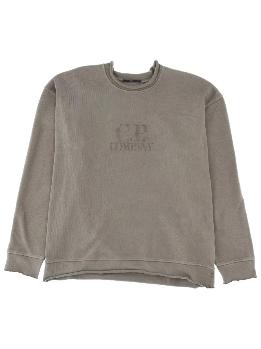 COTTON SWEATSHIRT WITH EMBOSSED LOGO - 1