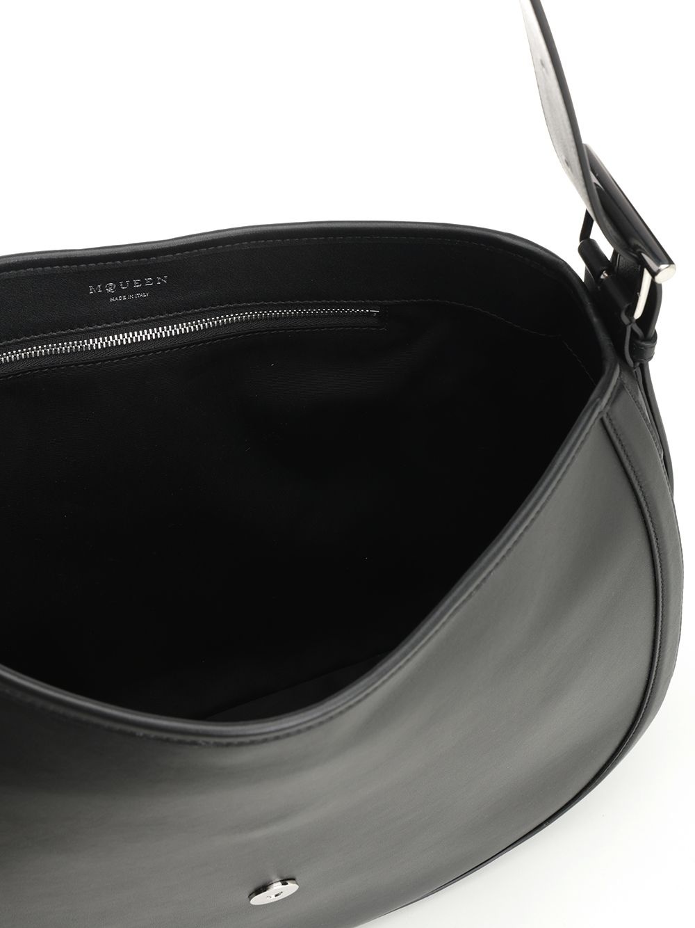 T-Bar Shoulder Leather Bag Shoulder Bags Black - 4