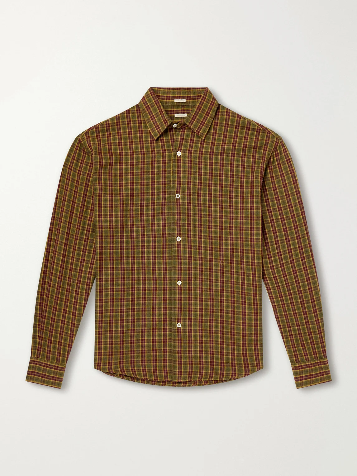 Boxy Checked Cotton Shirt - 1