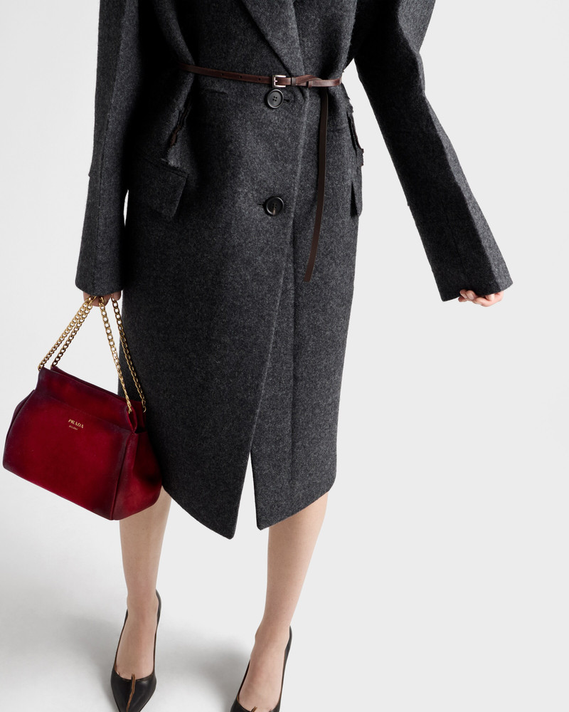 Prada Enchaîné mini suede bag 7