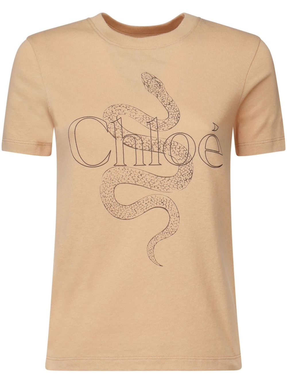 snake print T-shirt - 1