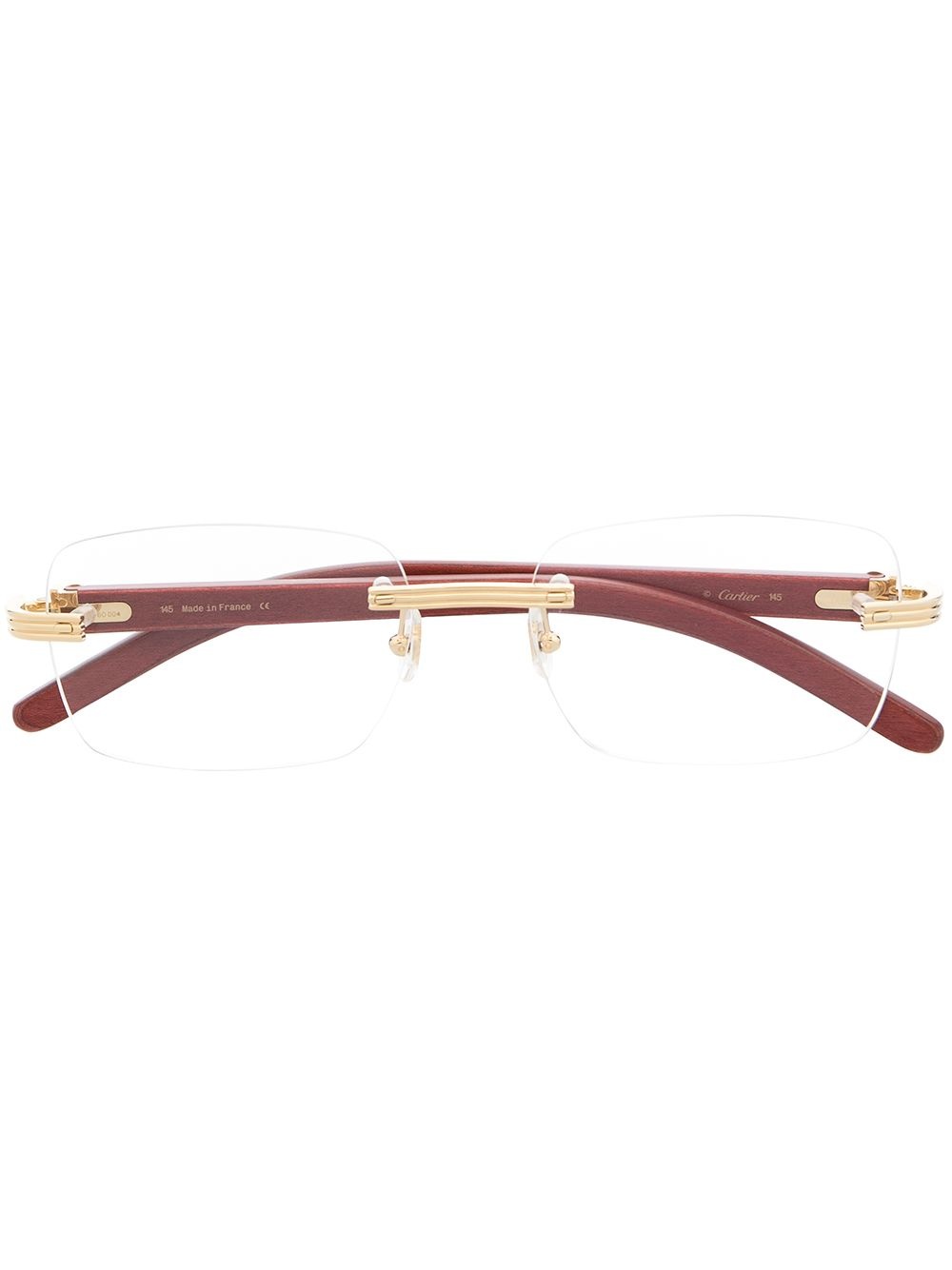 rimless square-frame glasses - 1