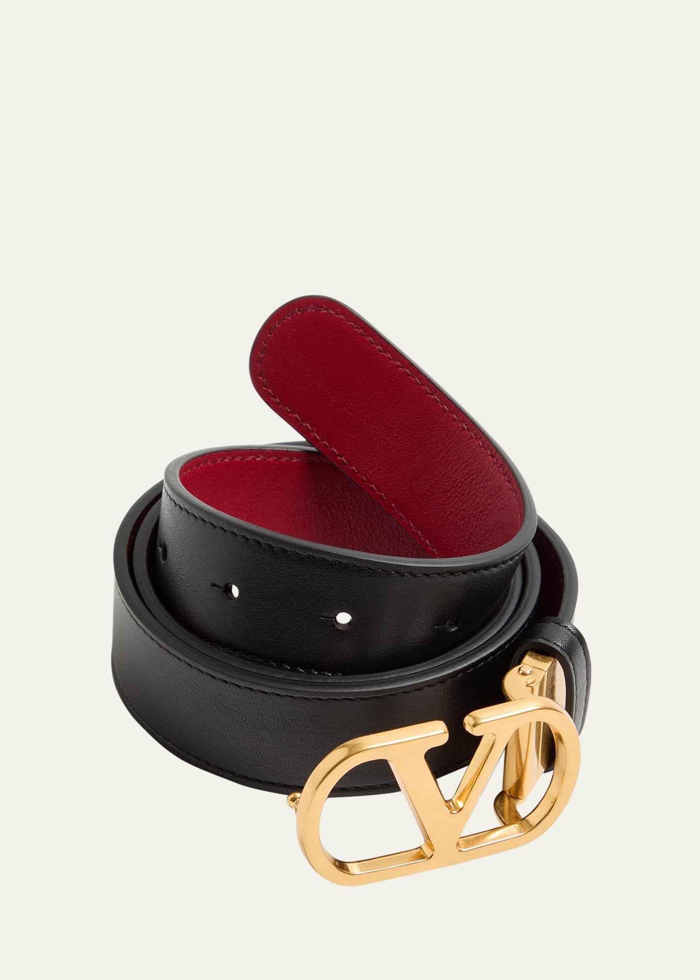 VLogo Signature Reversible Leather Belt - 2