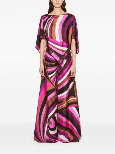 PUCCI Iride-print silk trousers outlook