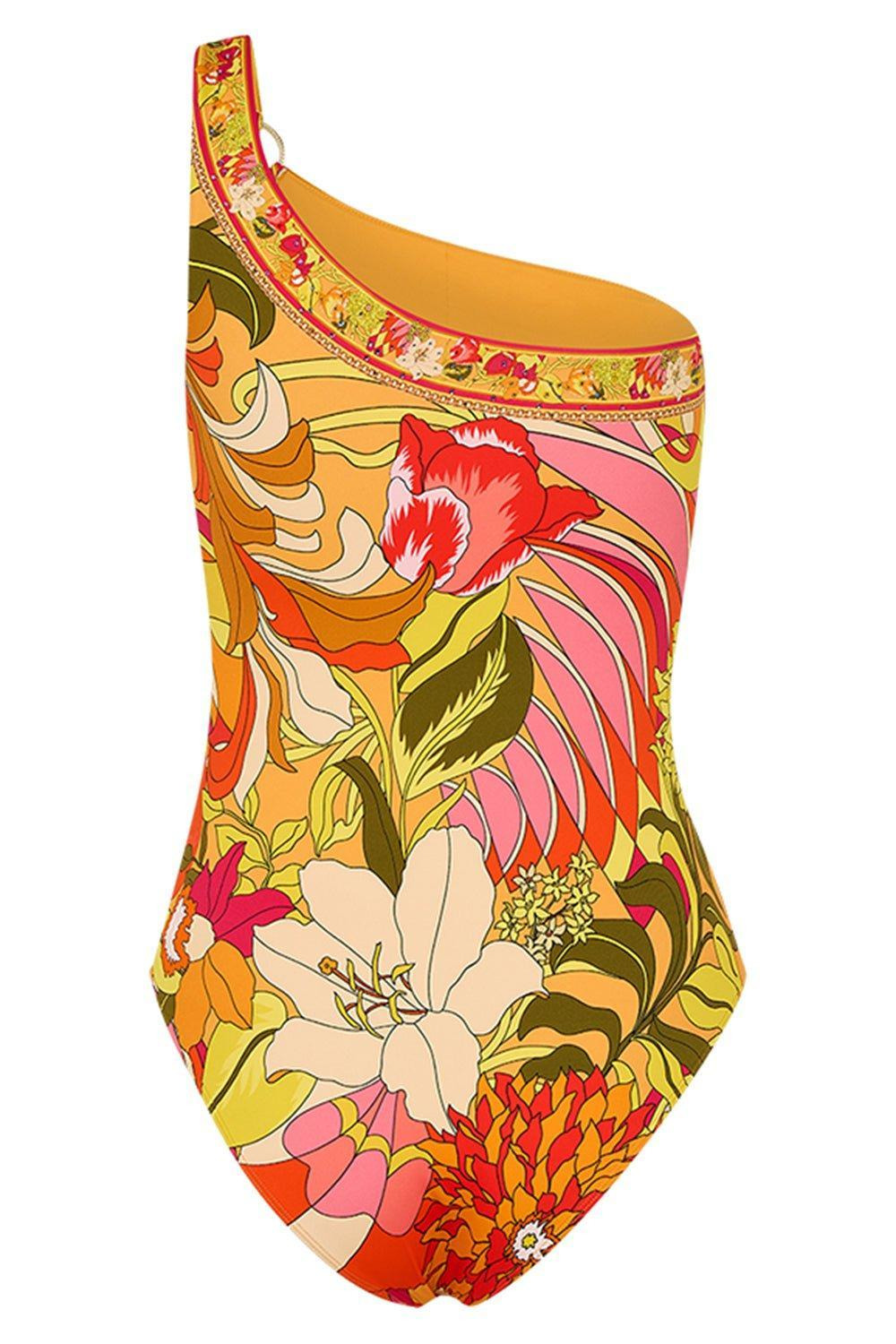 One Shoulder One Piece Swimsuit - 6