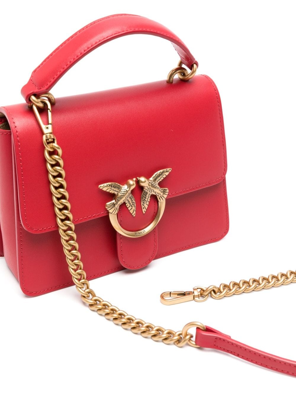 mini Love leather tote bag - 4