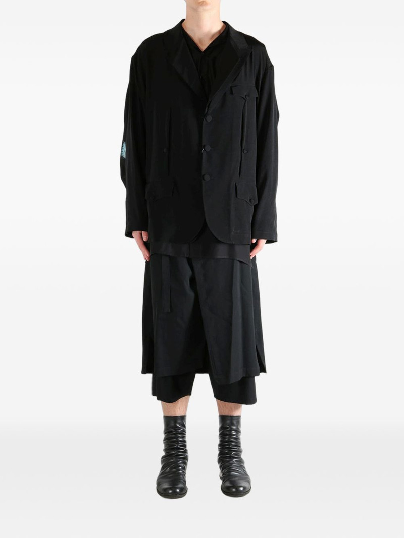 Yohji Yamamoto graphic-print silk shirt outlook