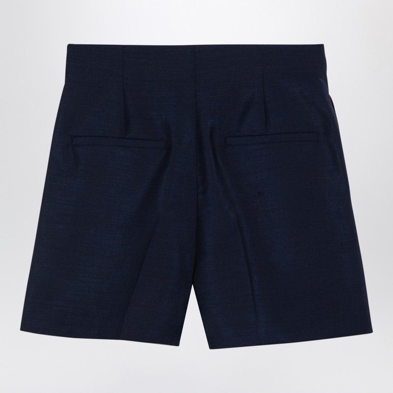 Sportmax Blue Wool-Blend Shorts Women - 2