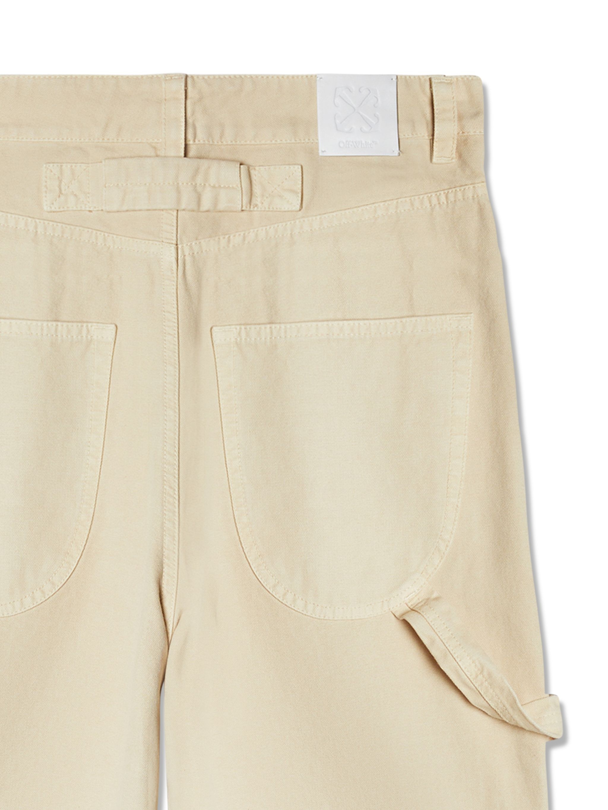 Beige Canvas Relaxed Carpenter - 3