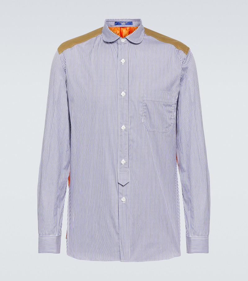 Panelled cotton-blend shirt - 1