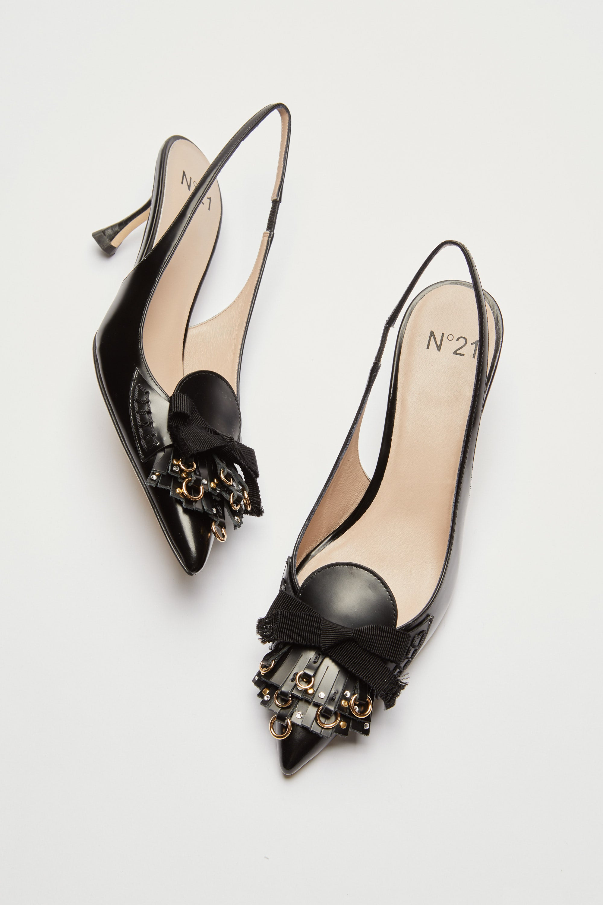 SLINGBACK WITH FRINGES AND STUDS - 5