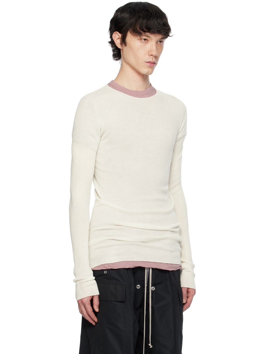 Off-White Ribbed Sweater - 2