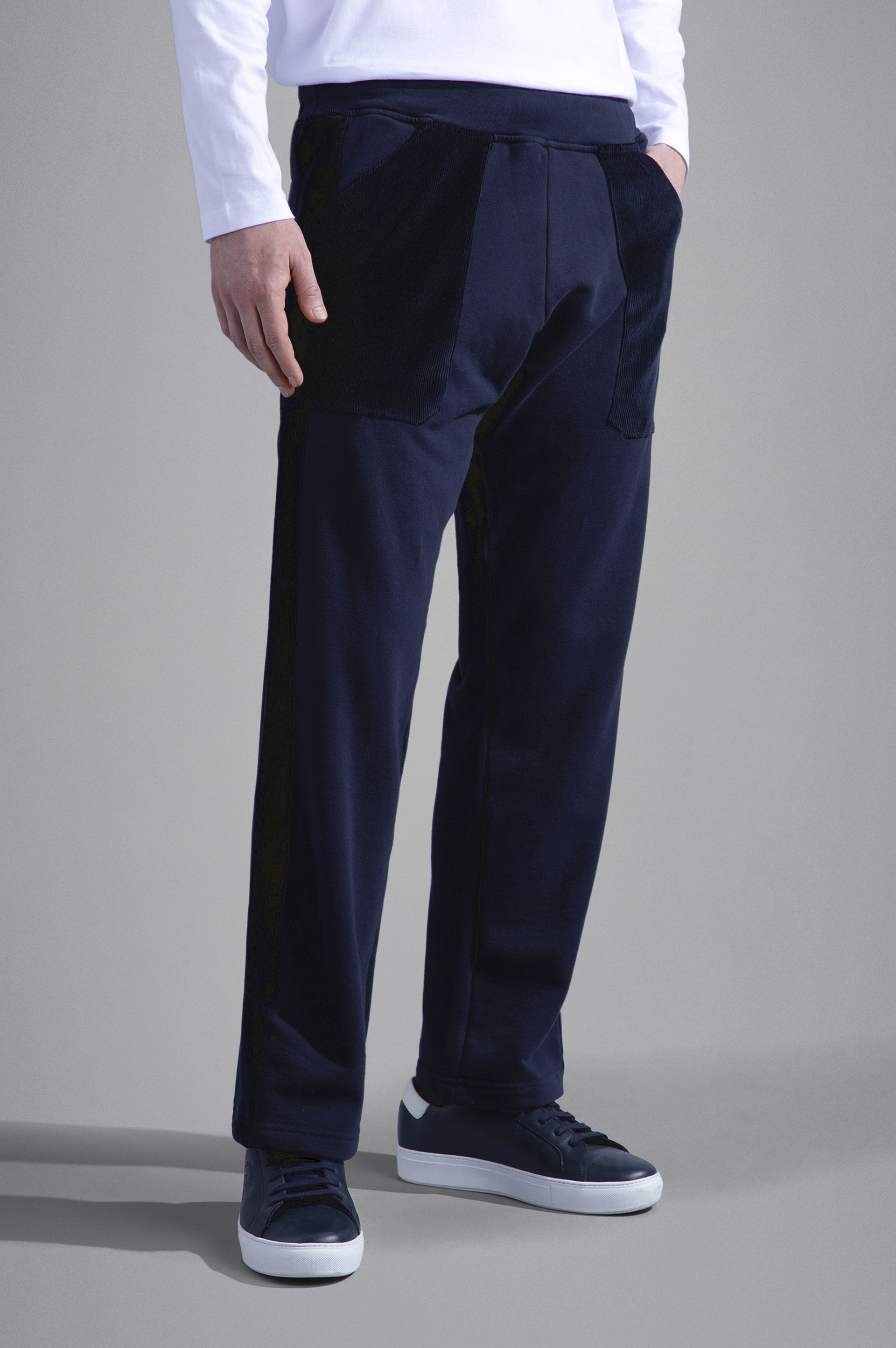GARMENT DYED COTTON TROUSERS - 6