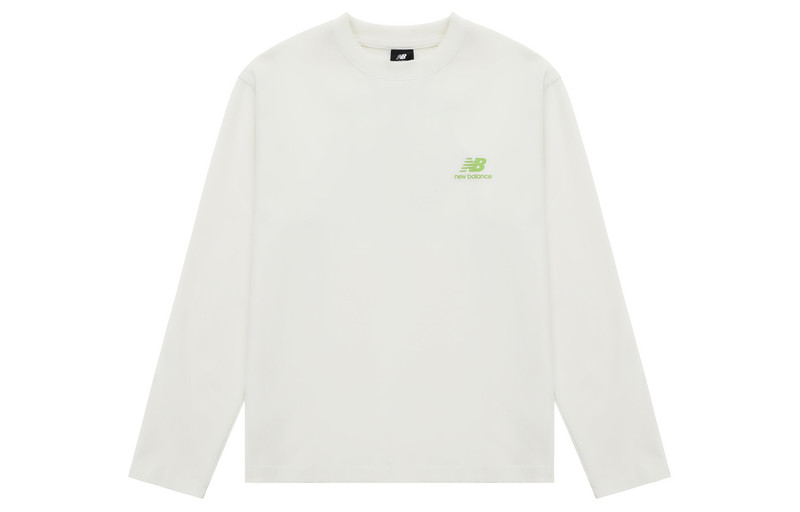 New Balance Logo Graphic Print Top 'White Green' AMT31329-CIC - 1