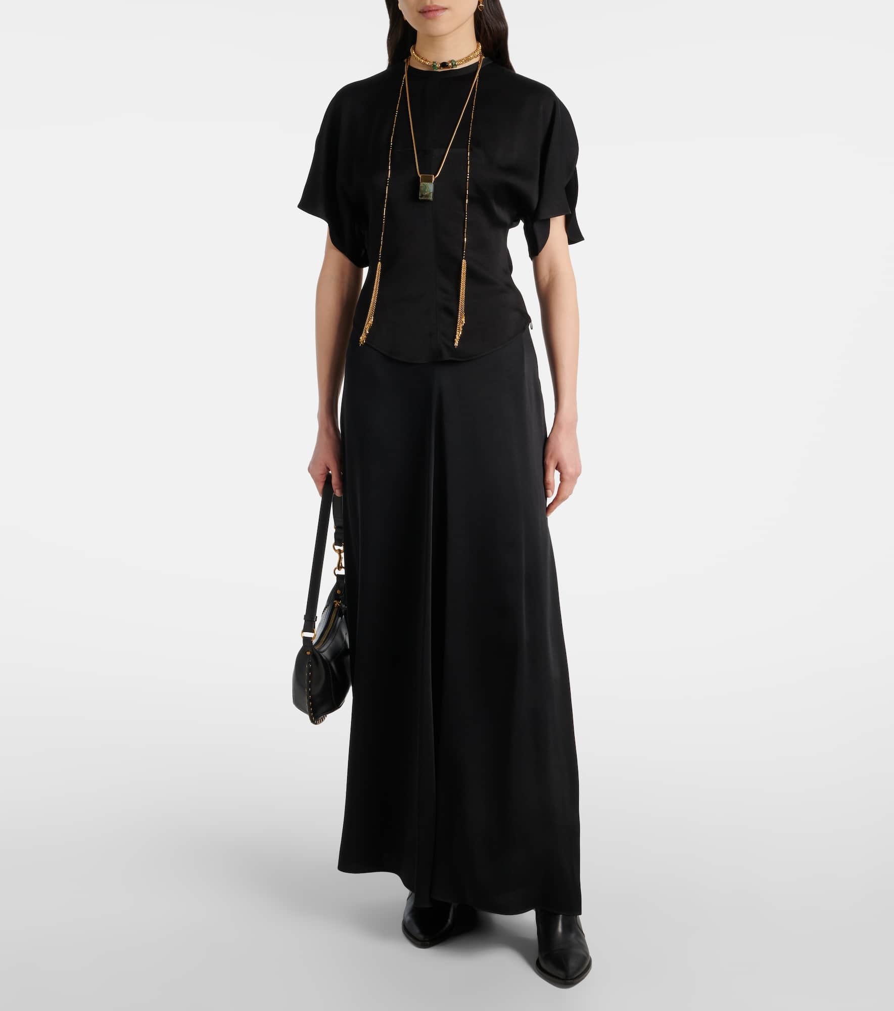 Kayana satin maxi skirt - 2