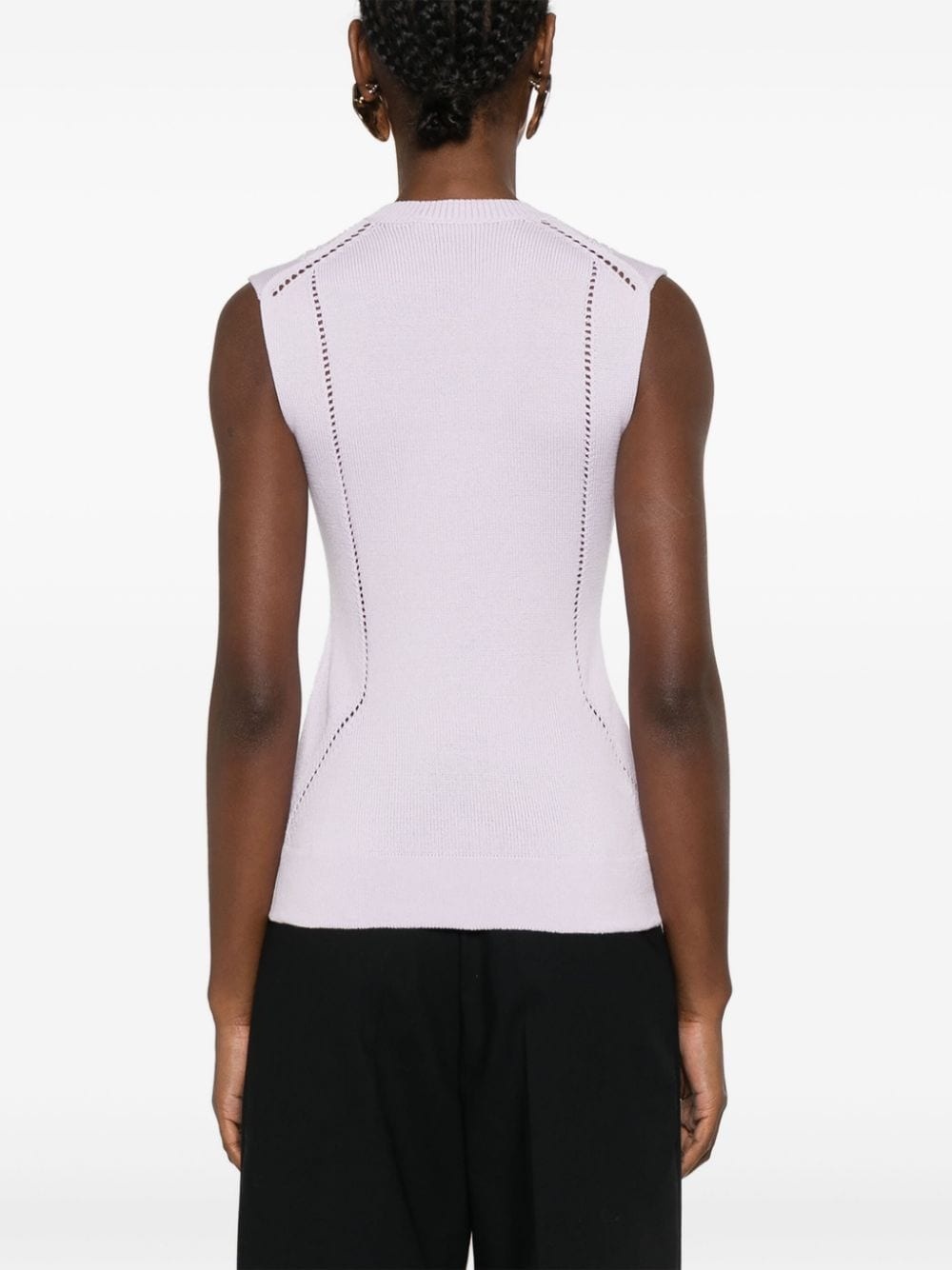 sleeveless knitted top - 4