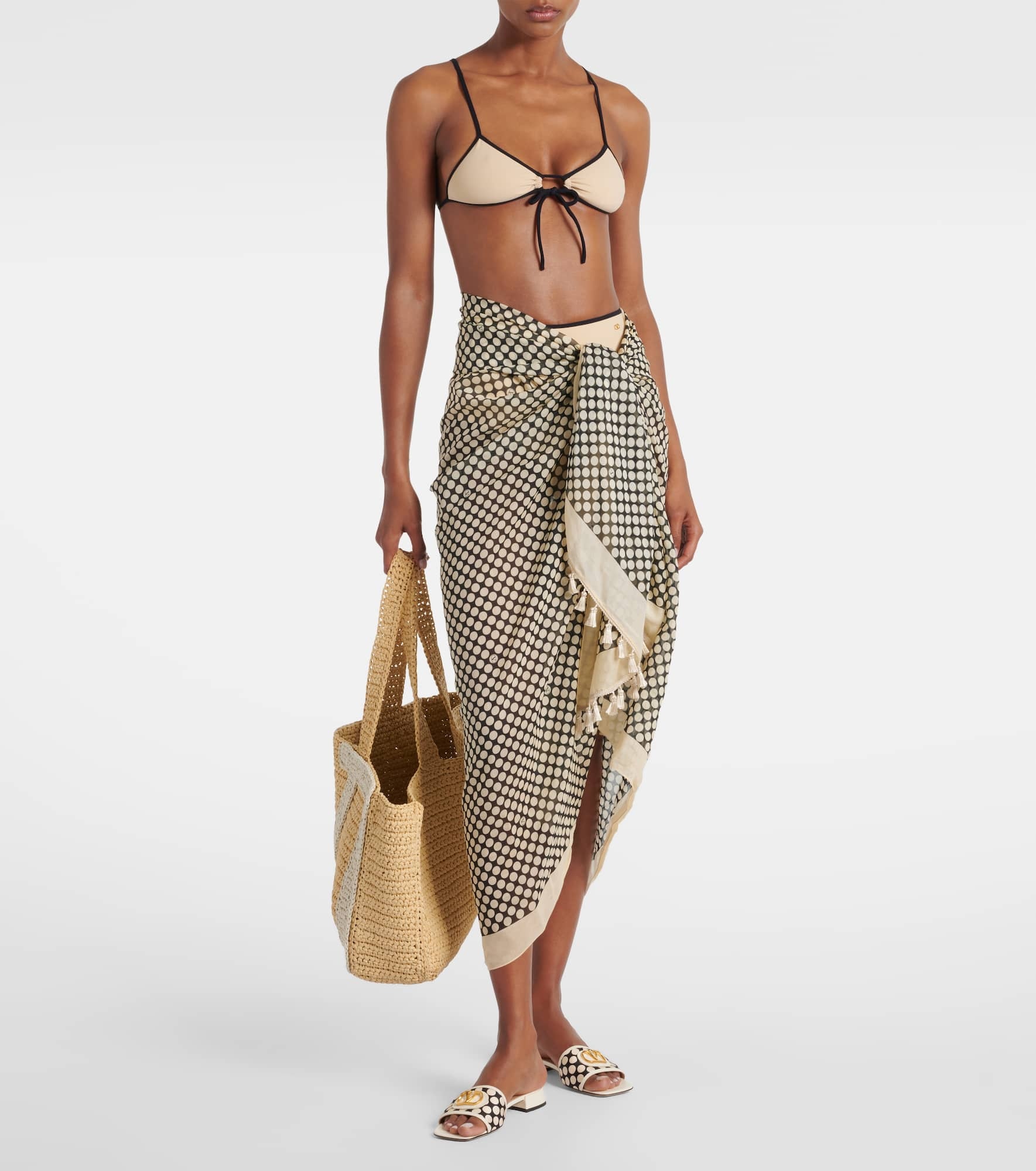 Plus De Pois cotton and silk beach cover-up - 2