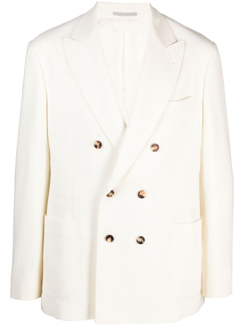 peak-lapel double-breasted blazer - 1