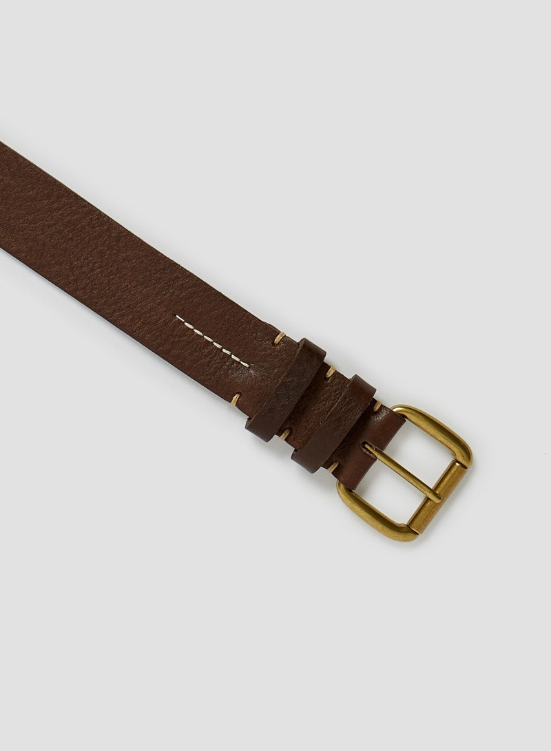 Nigel Cabourn Double Keeper Belt In Brown Leather outlook